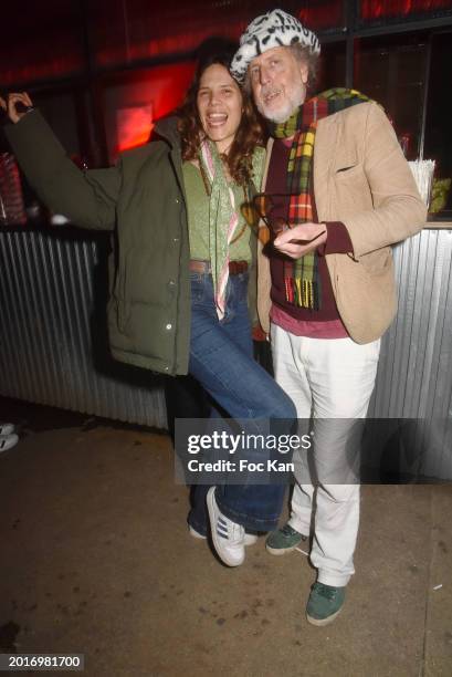 Vanille Clerc and Fabrice de Rohan Chabot attend the Carl Craig Mega Mix Party Hosted by ZEWEED Magazine At FTVTR on February 16, 2024 in Paris,...