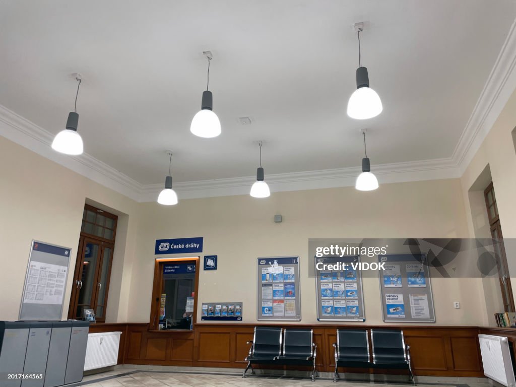 Interior Of The Railway Station In Krnov HighRes Stock Photo Getty