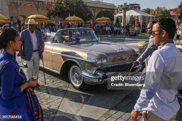 Cadillac Eldorado Biarritz vehicle during the prize distribution at the Oberoi Concours d'Elegance in Udaipur, Rajasthan, India, on Sunday, Feb. 18,...