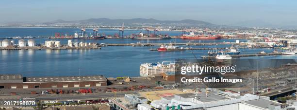 General view of the Al-Kuwait live animal transport ship in the port of Cape Town on February 19, 2024 in Cape Town, South Africa. It is reported...