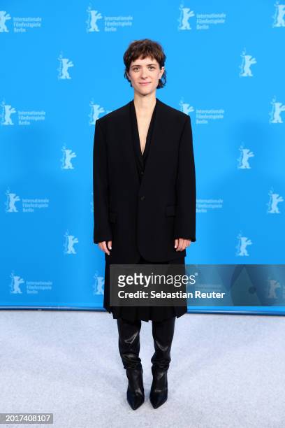 Liv Lisa Fries poses at the "In Liebe, Eure Hilde" photocall during the 74th Berlinale International Film Festival Berlin at Grand Hyatt Hotel on...