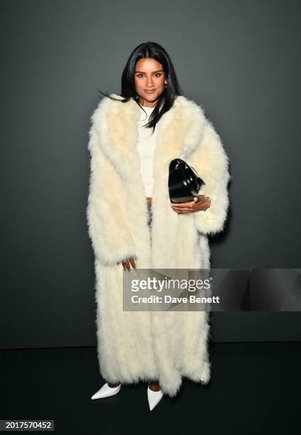 Simone Ashley attends the 16Arlington show during London Fashion Week February 2024 on February 17, 2024 in London, England.
