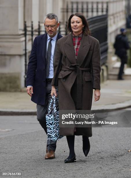 Chief Executive of the British Fashion Council, Caroline Rush , arrives for an event in Downing Street, London, to mark London Fashion Week 2024....