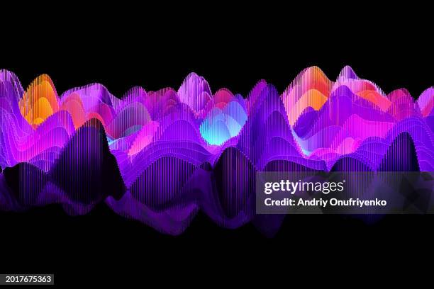 abstract multicoloured wave pattern. - tabla medios visuales fotografías e imágenes de stock
