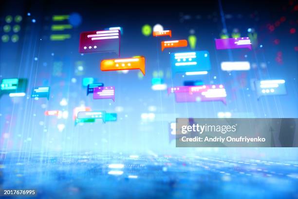 ai data chat icons. - snapchat stock pictures, royalty-free photos & images