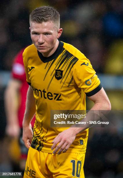 Livingston's Stephen Kelly in action during a cinch Premiership match between Livingston and St Mirren at the Tony Macaroni Arena, on February 17 in...