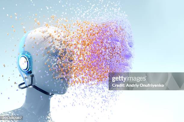 ai - robot thinking stock pictures, royalty-free photos & images