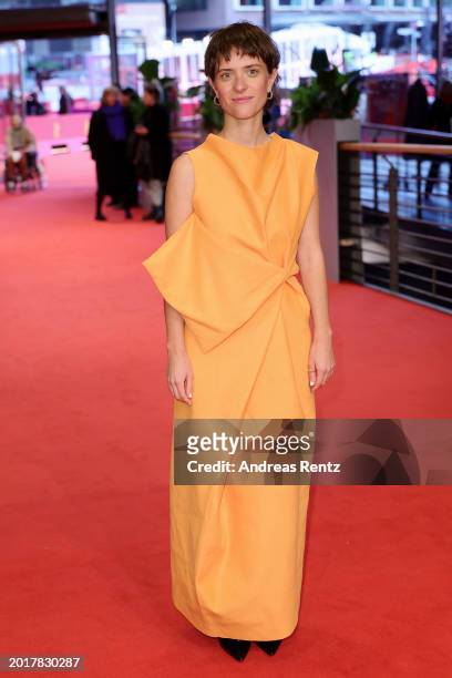Liv Lisa Fries attends the "In Liebe, Eure Hilde" premiere during the 74th Berlinale International Film Festival Berlin at Berlinale Palast on...