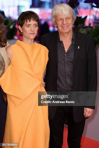 Liv Lisa Fries and Andreas Dresen attend the "In Liebe, Eure Hilde" premiere during the 74th Berlinale International Film Festival Berlin at...