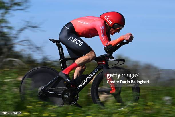 Geraint Thomas of The United Kingdom and Team INEOS Grenadiers sprints during the 50th Volta ao Algarve em Bicicleta 2024, Stage 4 a 22km individual...