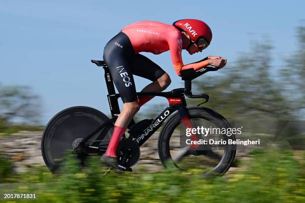 Thymen Arensman of The Netherlands and Team INEOS Grenadiers sprints during the 50th Volta ao Algarve em Bicicleta 2024, Stage 4 a 22km individual...