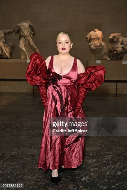 Nicola Coughlan attends the ERDEM show during London Fashion Week February 2024 at The British Museum on February 17, 2024 in London, England.