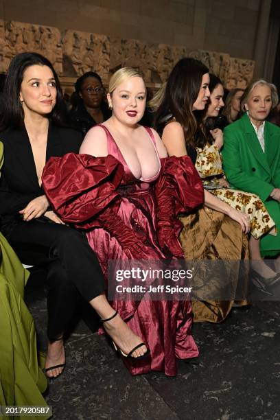 Nicola Coughlan attends the ERDEM show during London Fashion Week February 2024 at The British Museum on February 17, 2024 in London, England.