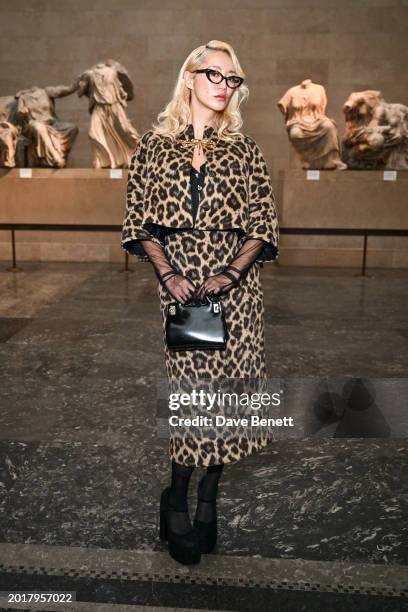 Betty Bachz attends the ERDEM show during London Fashion Week February 2024 at The British Museum on February 17, 2024 in London, England.