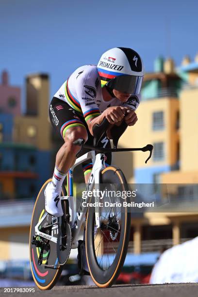 Remco Evenepoel of Belgium and Team Soudal - Quick Step sprints during the 50th Volta ao Algarve em Bicicleta 2024, Stage 4 a 22km individual time...