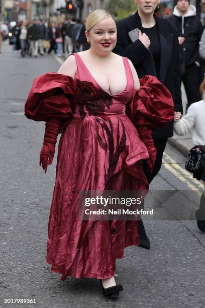 Nicola Coughlan attends Erdem at the British Museum during London Fashion Week February 2024 on February 17, 2024 in London, England.