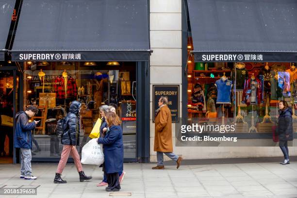 The SuperDry Plc global flagship store on Oxford Street in central London, UK, on Tuesday, Feb. 20, 2024. Julian Dunkerton, the founder and chief...