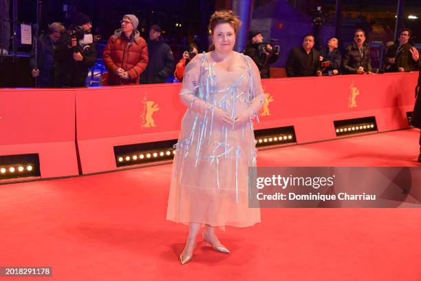 Lena Dunham from the movie "Treasure" attends the "Another End" premiere during the 74th Berlinale International Film Festival Berlin at Berlinale...