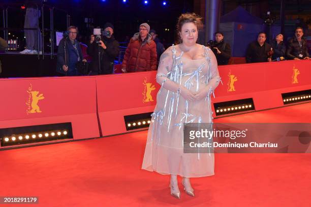 Lena Dunham from the movie "Treasure" attends the "Another End" premiere during the 74th Berlinale International Film Festival Berlin at Berlinale...