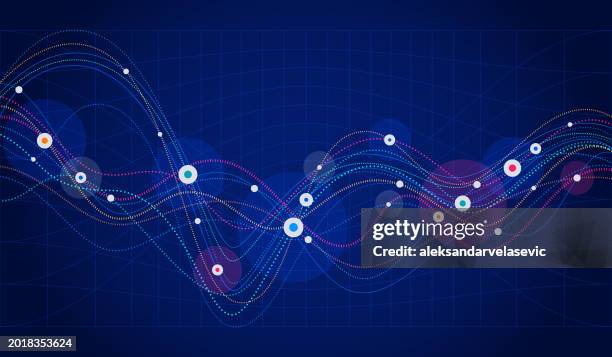 bildbanksillustrationer, clip art samt tecknat material och ikoner med big data technology abstract background - artificiellt neuronnät