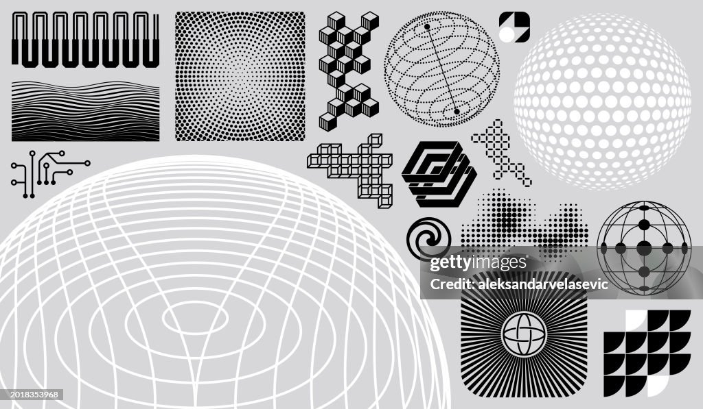 Geometric Pattern Elements Abstract Geometric Design Elements High-Res Vector Graphic - Getty Images