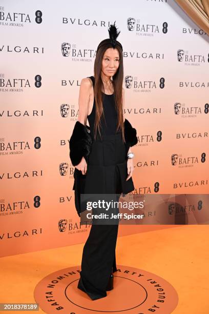 Vera Wang attends the EE BAFTA Film Awards 2024 Nominees' Party, Supported By Bulgari at The National Gallery on February 17, 2024 in London, England.