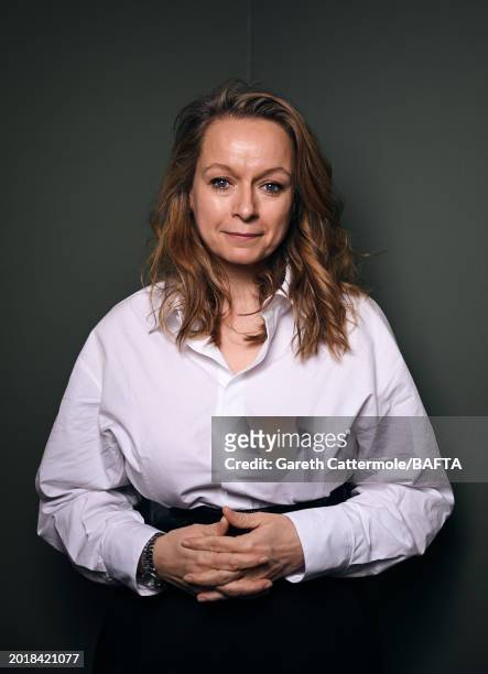 Samantha Morton attends the Nominees' Party for the EE BAFTA Film Awards 2024, supported by Bulgari, at The National Gallery on February 17, 2024 in...