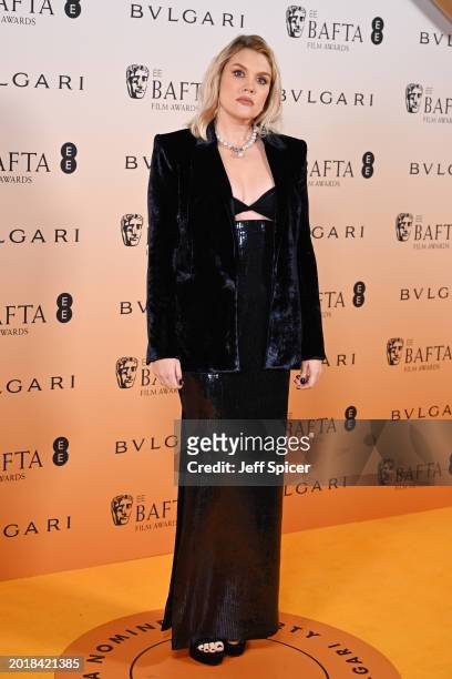 Emerald Fennell attends the Nominees' Party for the EE BAFTA Film Awards 2024, supported by Bulgari at The National Gallery on February 17, 2024 in...