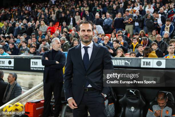 Ruben Baraja, head coach of Valencia, looks on during the spanish league, La Liga EA Sports, football match played between Valencia CF and Sevilla FC...