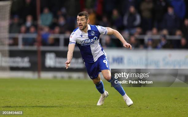 John Marquis of Bristol Rovers in action during the Sky Bet League One match between Northampton Town and Bristol Rovers at Sixfields on February 17,...