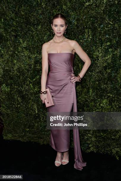 Emily Blunt attends the Charles Finch & CHANEL 2024 Pre-BAFTA Party at 5 Hertford Street on February 17, 2024 in London, England.