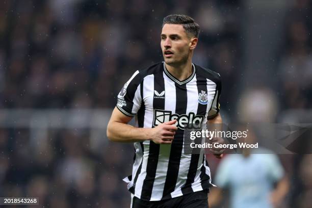 Fabian Schaer of Newcastle United looks on during the Premier League match between Newcastle United and AFC Bournemouth at St. James Park on February...