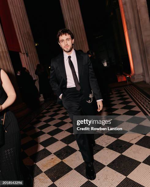 Paul Mescal attends the Nominees' Party for the EE BAFTA Film Awards 2024, supported by Bulgari at The National Gallery on February 17, 2024 in...
