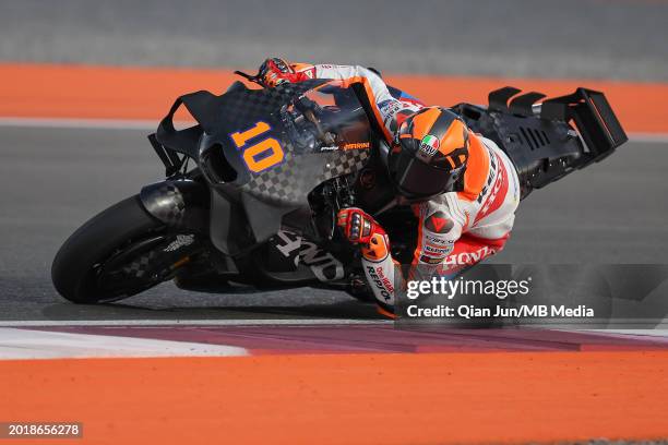 Luca Marini of Italy and Repsol Honda Team during Day Two of the Qatar MotoGP Official Test at Losail Circuit on February 20, 2024 in Doha, Qatar.