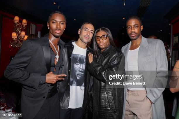 Alton Mason, Mohammed Al Turki, Law Roach and Emmanuel Ezugwu attend a private dinner hosted by Naomi Campbell and BOSS with ELLE to celebrate the...