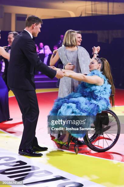 Kristina Vogel and Thomas Dreßen are seen dancing at the 53rd Ball des Sports gala at Festhalle Frankfurt on February 17, 2024 in Frankfurt am Main,...