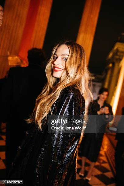 Margot Robbie attends the Nominees' Party for the EE BAFTA Film Awards 2024, supported by Bulgari at The National Gallery on February 17, 2024 in...