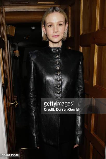 Carey Mulligan attends Charles Finch & Chanel 2024 Pre-BAFTA Party At Loulous 2-5 Hertford Street. At Loulou's on February 17, 2024 in London,...