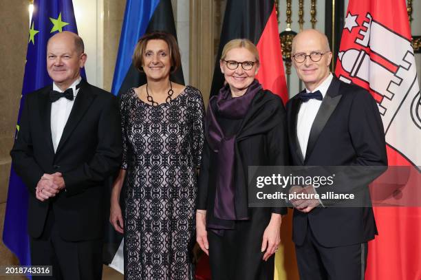 February 2024, Hamburg: Peter Tschentscher , First Mayor and President of the Senate of the Free and Hanseatic City of Hamburg, his wife Eva-Maria...