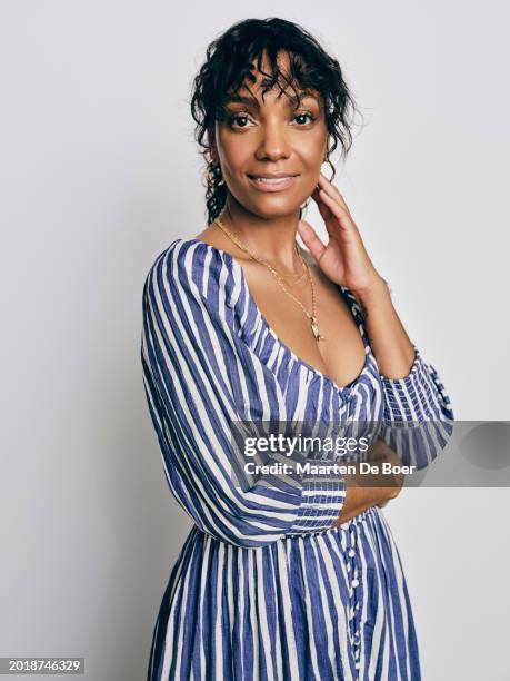 Lyndie Greenwood of "CrimeTime: Freefall" poses for TV Guide Magazine during the 2024 Winter TCA Portrait Studio at The Langham Huntington, Pasadena...