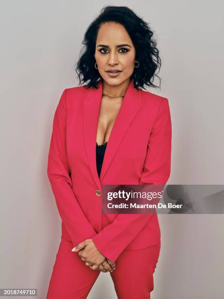 Agam Darshi of The CW Network's "Sight Unseen" poses for TV Guide Magazine during the 2024 Winter TCA Portrait Studio at The Langham Huntington,...