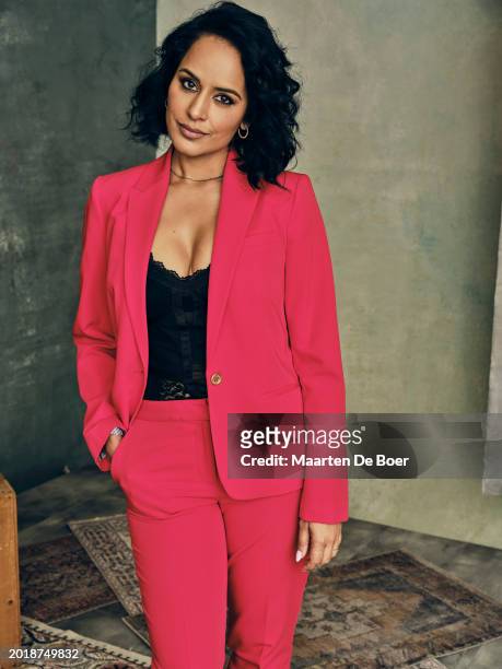 Agam Darshi of The CW Network's "Sight Unseen" poses for TV Guide Magazine during the 2024 Winter TCA Portrait Studio at The Langham Huntington,...