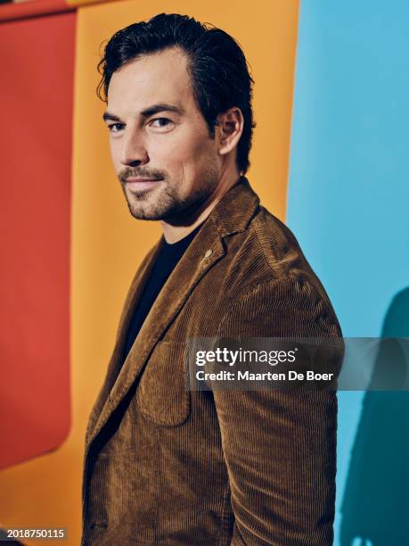 Giacomo Gianniotti of The CW Network's "Wild Cards" poses for TV Guide Magazine during the 2024 Winter TCA Portrait Studio at The Langham Huntington,...