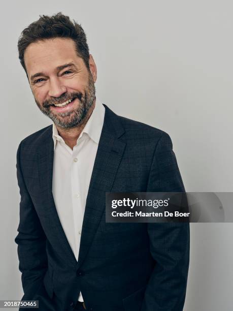 Jason Priestley of The CW Network's "Wild Cards" poses for TV Guide Magazine during the 2024 Winter TCA Portrait Studio at The Langham Huntington,...