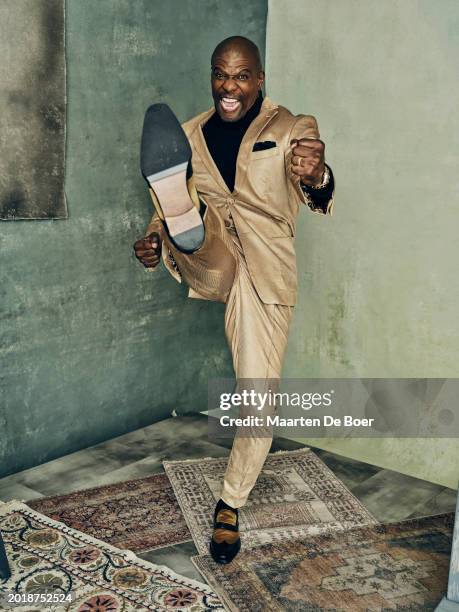 Terry Crews poses for TV Guide Magazine during the 2024 Winter TCA Portrait Studio at The Langham Huntington, Pasadena on February 14, 2024 in...