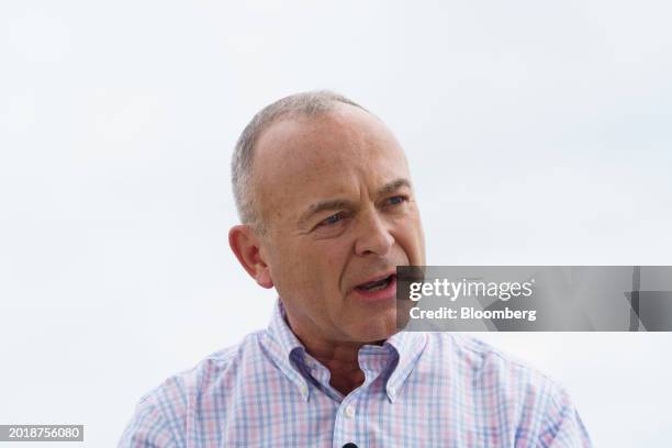 Mike Szucs, chief executive officer of Cebu Pacific Air Inc., speaks during a Bloomberg Television interview on the sidelines of the Singapore...