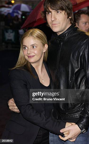 Personality Gail Porter and husband, musician Dan Hipgrave, attend the London premiere of "The Matrix Reloaded" at the Odeon cinema in Leicester...