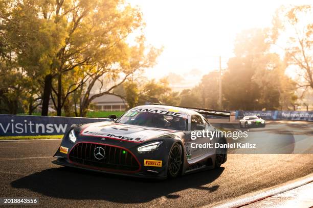 Jamie Whincup drives the Triple Eight JMR during the 2024 Bathurst 12 Hour Race at Mount Panorama on February 18, 2024 in Bathurst, Australia.