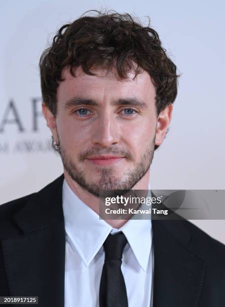 Paul Mescal attends the EE BAFTA Film Awards 2024 Nominees' Party, supported by Bulgari at The National Gallery on February 17, 2024 in London,...