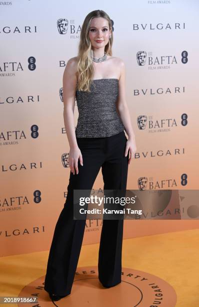 Hannah Doddattends the EE BAFTA Film Awards 2024 Nominees' Party, supported by Bulgari at The National Gallery on February 17, 2024 in London,...